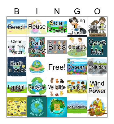 Planet Earth Bingo Card