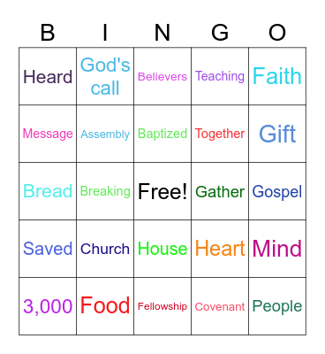 February 28, 2021 Bingo Card