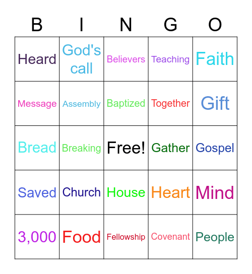 February 28, 2021 Bingo Card