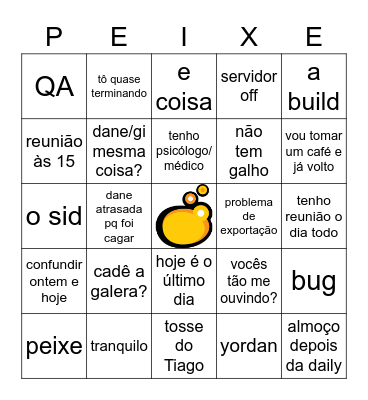 Bingo da Imgnation Bingo Card