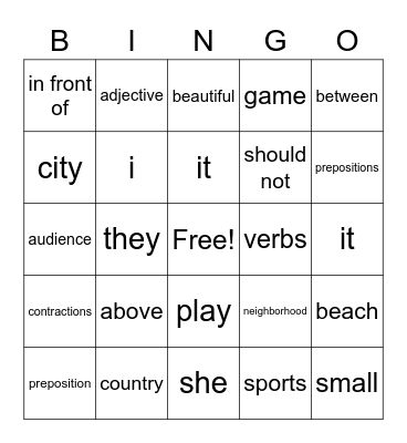 Chapter 3 Review Bingo Card