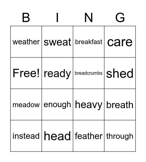 Phonics Bingo! Bingo Card