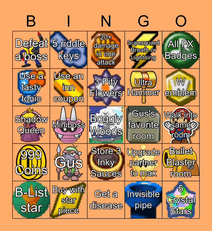 Platinum Map Randomizer Bingo Card