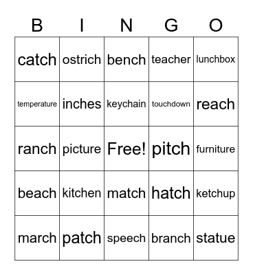 CH Artic Bingo Medial Final Bingo Card