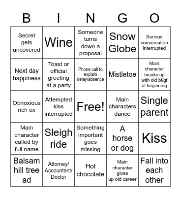 HALLMARK BINGO Card