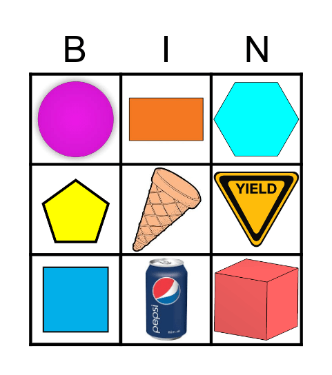 Geometry Bingo Card