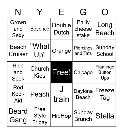Birthday Bingo Card
