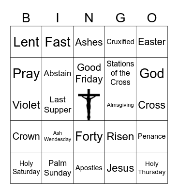 Lent Bingo Card