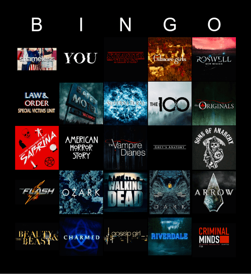 Netflix Challenge Bingo Card