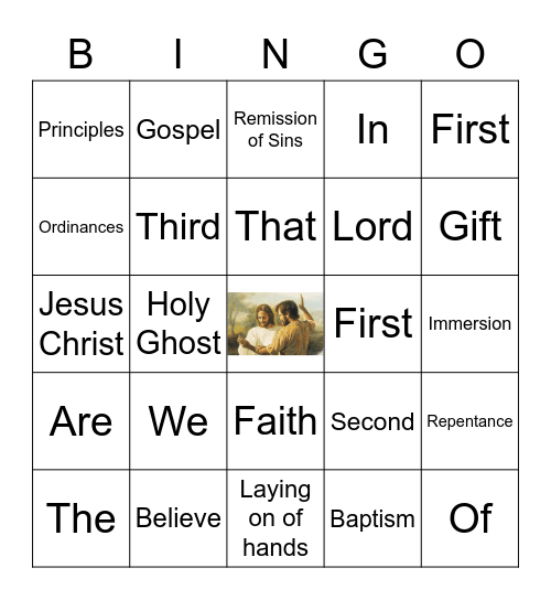 Fourth Article of Faith Bingo Card