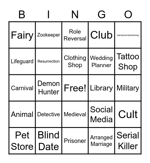 Across the Universe Bingo Card