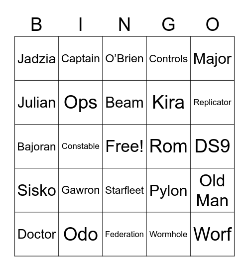 DS9 bingo Card