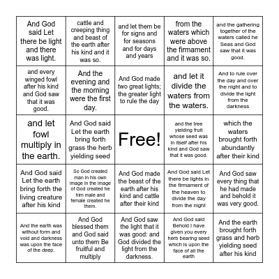 Blingo Bingo Card