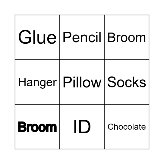 ICYC 2021 Bingo Card