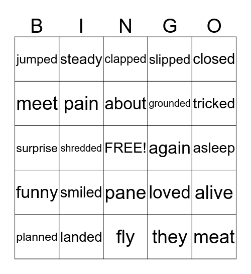FUN with WORDS! Bingo Card