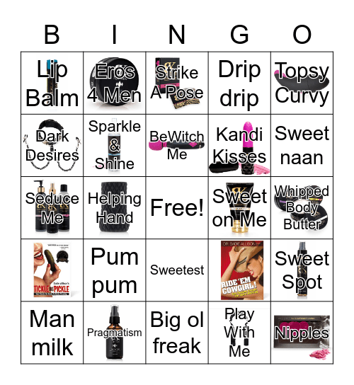 Adult Bingo Card