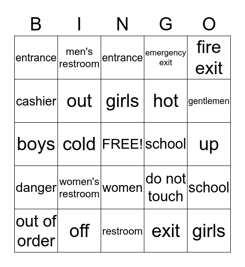 NOEL'S WORDS Bingo Card