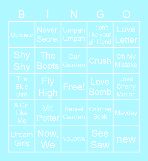 Yeogichacha's Bingo Card