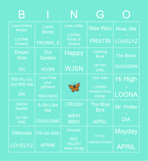 YEOGICHACHA Bingo Card