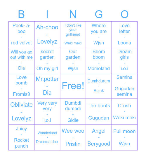 @mel21691318 Bingo Card