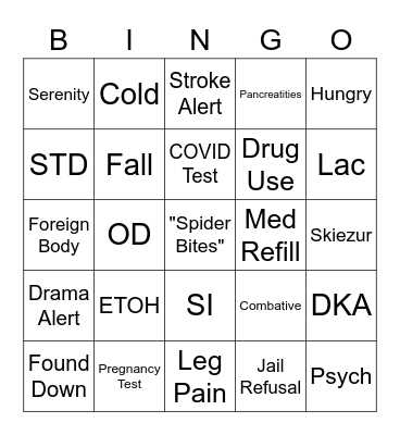 Great Sam Bingo Card