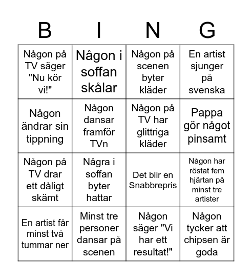 Mammis och Pappis Ultramellobingo++! Bingo Card