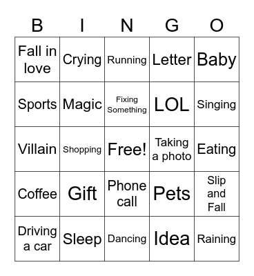 Movie NightLOL Bingo Card