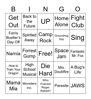 Movie BINGO Card