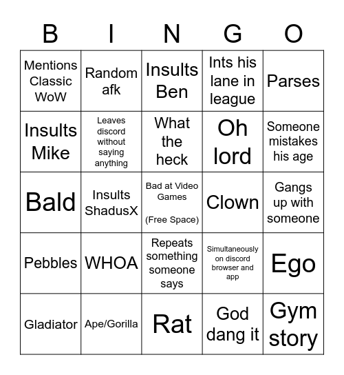 Jazende Bingo Card