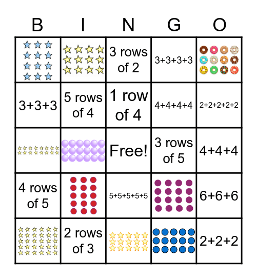 Arrays Bingo! Bingo Card