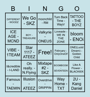 SPEARMINTCB97 Bingo Card