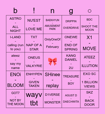 @prettymoon____ Bingo Card