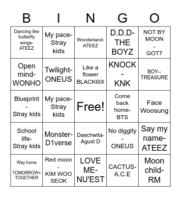 @Camzscarlless Bingo Card