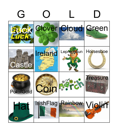 St. Patrick's Day Bingo Card