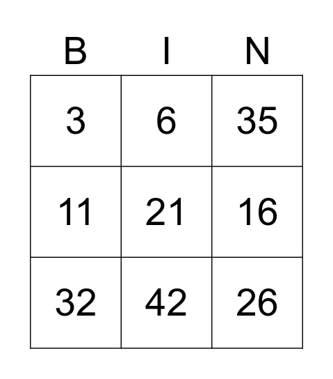 Bingo Grid - 4 Bingo Card