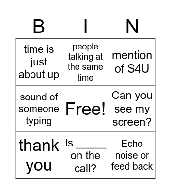 ExploreLearning Conference Call Bingo Card