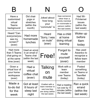 ABM Virtual Bingo Card