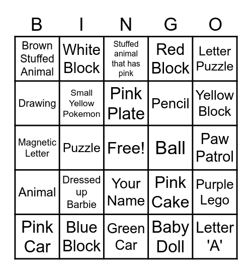 Finder V=Bingo Card