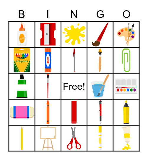 Art Room "Housewarming" Party! Bingo Card