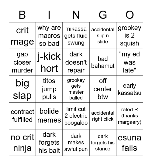 TEA memes Bingo Card