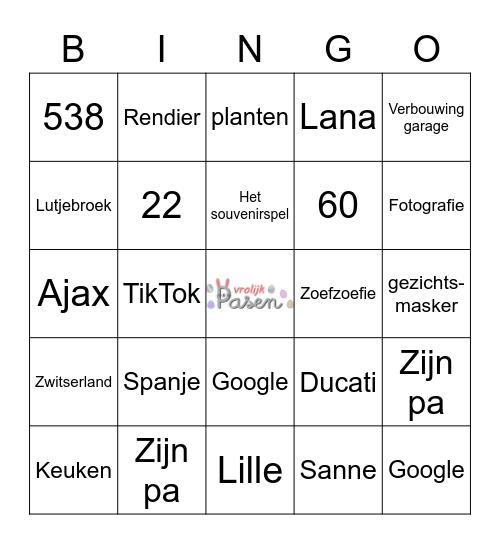 PAASBingo Card