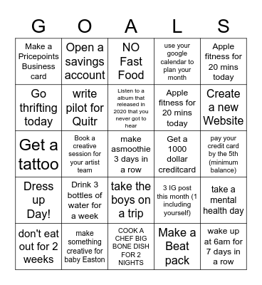 March Madness Bingo Card