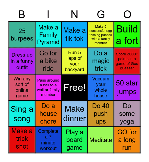 Waterpolo Bingo Card