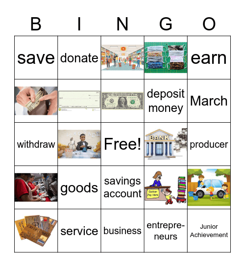 Junior Achievement BINGO Card