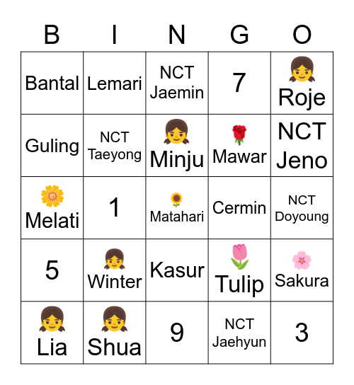 ❄❄❄ Bingo Card