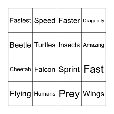 Fast and Faster Bingo Card