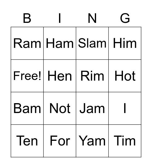 Group B - 3/1 Bingo Card