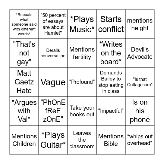 Jordanian Bingo Card