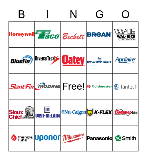 SupplyHouse Brands Bingo! Bingo Card