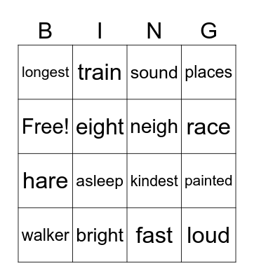 Matching Patterns Bingo Card